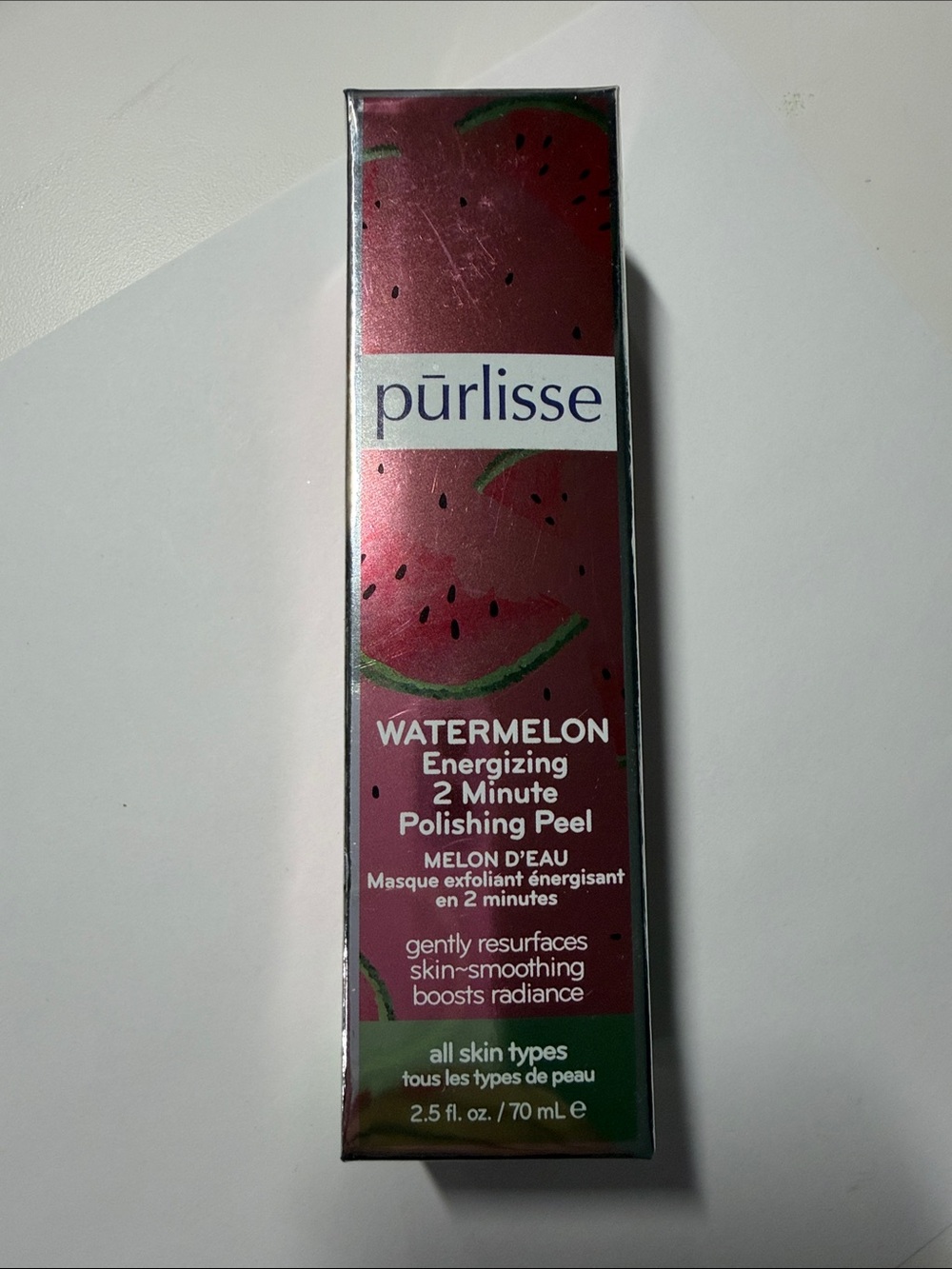 purlisse Watermelon Pink and Green Exfoliating Peel